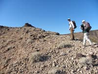 05-Ed_and_Luba-neat_rocks_on_ridgeline-volcanic_and_solid,not_sharp_as_expected