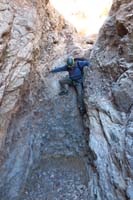 25-Brett_scrambling_down_one_of_the_several_pour_overs