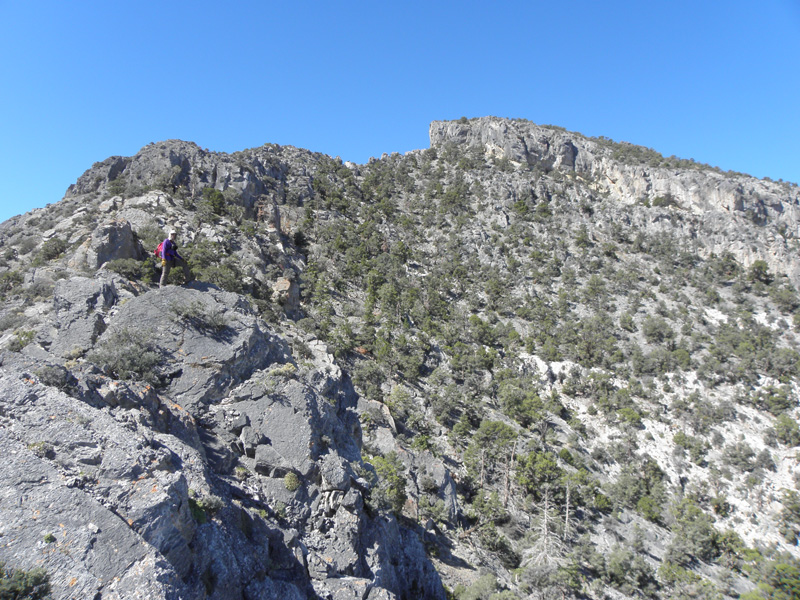 23-Courtney_with_ridgeline_approach_to_peak