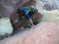 011-Colin's_route_up_the_boulder