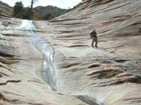 131-Ali_walking_down_steep_slick_section
