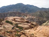 32-Joel_Lori_and_Chris_heading_down_from_the_peak-Mt._Potosi_in_background