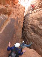 33-Luba_went_one_way_over_slot_canyon_while_Ed_and_Bill_went_into_the_slot_canyon