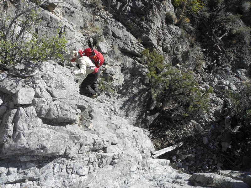 05-Larry_scrambling_up_dry_waterfall