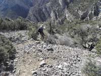 34-worn_path_by_few_others_up_here-slide_down_scree_and_maintain_balance_on_the_steep_slope