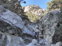 45-looking_back_to_Larry_and_Susan_coming_down_drainage_leading_to_Waterfall_Canyon