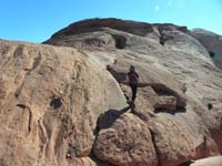 17-Kenny_heading_up_the_sandstone_slab
