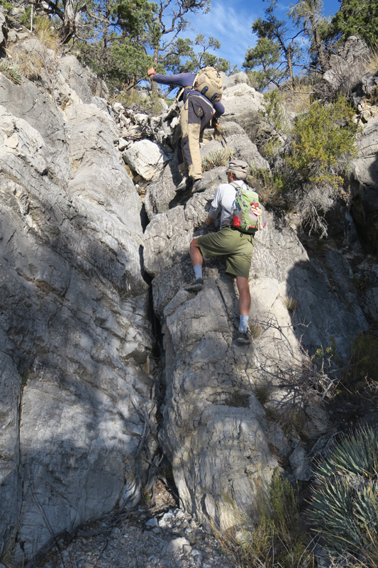 06-scrambling_up_yet_another_dry_waterfall-cliff