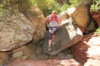 56-Kristi_descending_a_rock