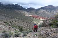 38-looking_back_to_Glenn_hiking_up_steep_loose_slope
