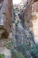 57-looking_back_to_3rd_rappel_wall,ledge,then_continue-emergency_rap_to_left_at_small_trees