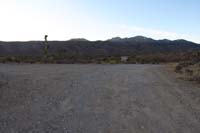 07-Outer_Limit_WP1,trail_continues_to_left(E),dirt_road_continues_to_Kyle_Canyon_Rd