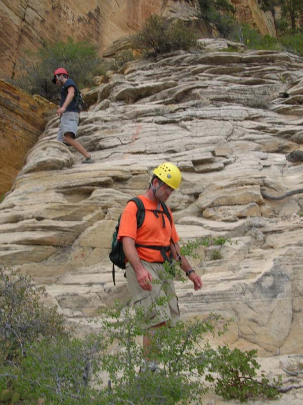 61-Eric_and_Joel_coming_down_sandstone_steps