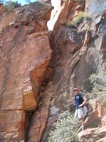 12-Eric_showing_our_first_actual_rock_climbing_crack-using_no_ropes