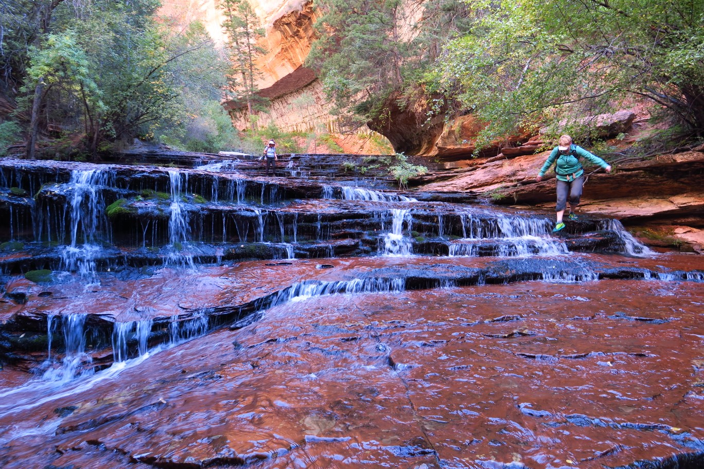 123-Kristi_descending_another_cascading_waterfall